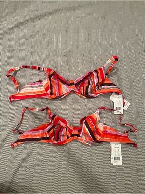 Freya Striped Bikini Tops (sold separately) - Size 28DDD and 30F